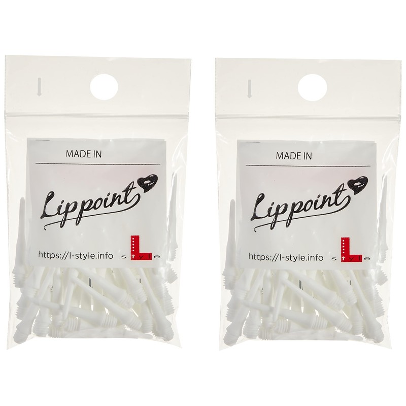 Elstyle Lip Point Tips, White, Pack of 100 (50 x