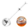 PAVIKEティーストレーナー 茶こしボール 茶漉し 茶こしステンレス 押圧式ハンドル設計、コンパクト、軽量、お茶を作る、茶葉、茶かすなどをろ過するために使用すること
