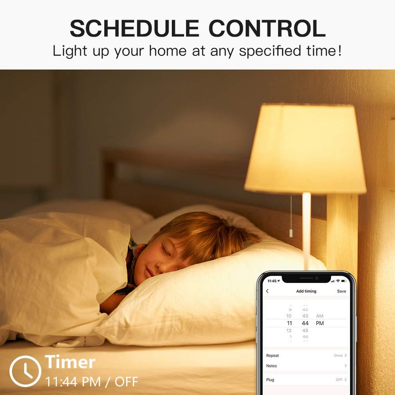 TREATLIFE Smart Dimmer Plug 2 Pack Outdoor Smart Plug Works