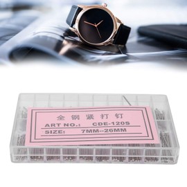 Tube Friction Pin Pressure Bars Pins Rivet Ends for Watch Band Clasp Straps Buckles Thickness 1.2mm Watch Repairing Set Dry Crafts Handicrafts Decorations Accessory for Watch Repairing Watchmakers