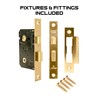 TSS Polished Brass Bathroom Lock 2.5" (65mm) Bathroom Door Lock