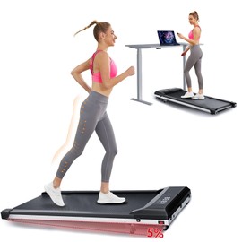 Upreign Portable Walking Pad Treadmill with Incline,0.6-3.8MPH Speed, LED Display, Anti-Lip Belt, Compact Under Desk Treadmill for Home/Office, 220 lbs Max Capacity