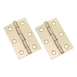 Infinity Decor 3Inch (75mm) Electro Brass Butt Hinges Pair – Cupboard Cabinet Steel Hinge for Internal and External Wooden Doors