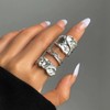 KURTCB Y2k Rings Chunky Gold Rings for Women Statement Irregular