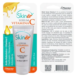 Vitamina C Facial Skinër envase blíster 40 ml. Reduce manchas ligeras y líneas de expresión
