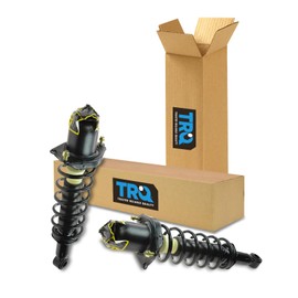 TRQ Rear Driver and Passenger Side Strut and Spring Assembly Set Loaded Compatible with 04-09 Toyota Prius