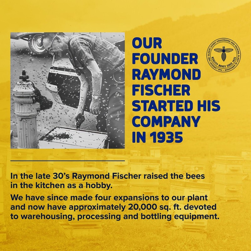 Fischer's 100% Pure Clover Honey, 40 oz – Unfiltered Raw