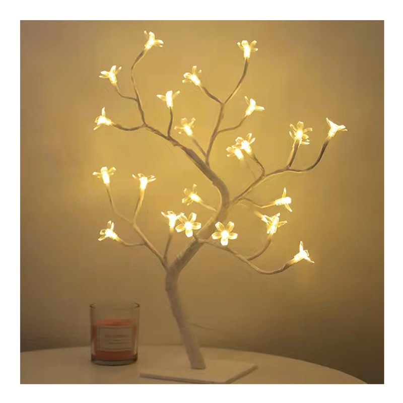 LED Tabletop Bonsai Tree Lamp USB Tree Lamp Christmas Bedroom