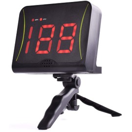 DRM Golf Swing Speed Radar with Red Digital Display and Voice Out, Hands Free, Free Standing, Portable Golf Speed Training Aid, Golf Gift