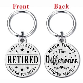Mataly Retirement Gifts for Women Men, Retired 2025, Best Retirement Gifts for Mom Grandmom, Never Forget the Difference You've Made Keychain