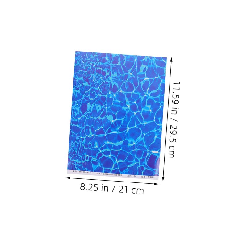 ULTECHNOVO 6pcs Water Ripple Paper Sticker Realistic Artificial Stream Material