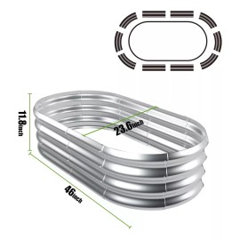 Mebix TRD Cama De Jardín Galvanizada Para Plantar Verduras