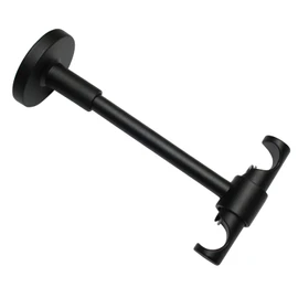 Gardinia Memphis Series Ceiling Support for Curtain Rods, 2-Track Open, Rotatable, Distance from Wall 13 cm, Diameter 16 mm, Metal, Matt Black