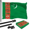 UD_G128 Combo Pack: 6 Ft Tangle Free Spinning Flagpole (Black)
