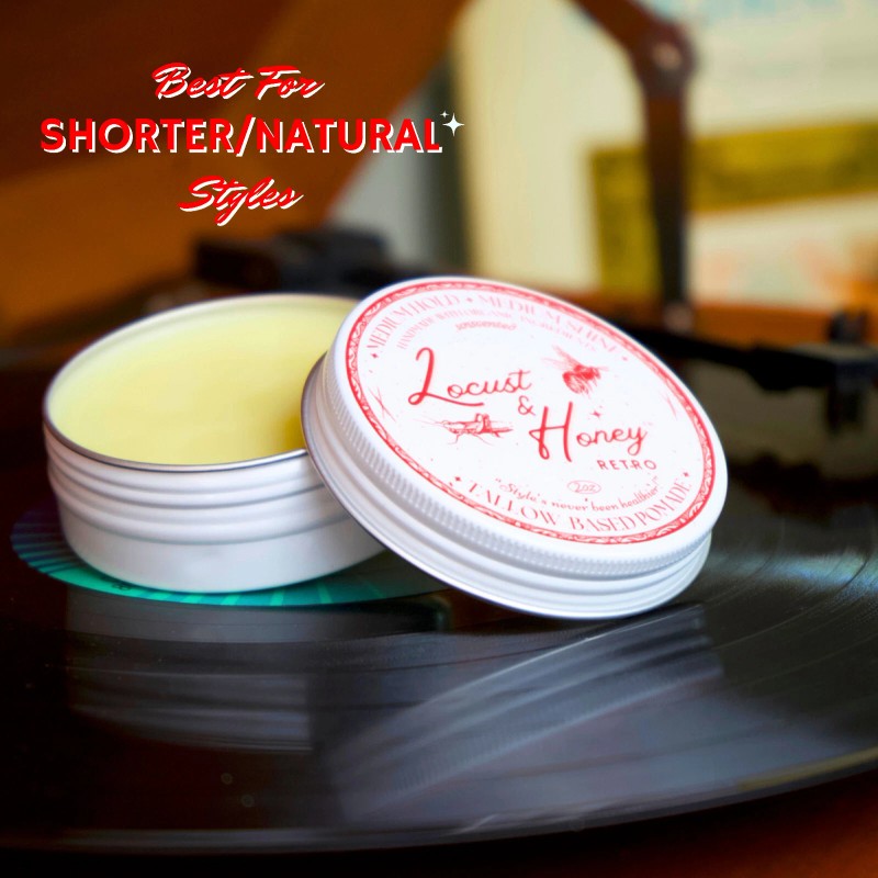 The Retro-ORGANIC Tallow-Based Pomade 100% Natural, Uncented *Medium Hold &Shine