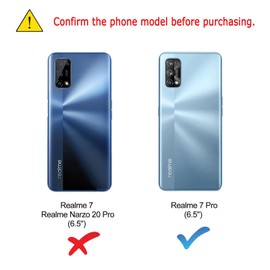 Bear Village Case for OPPO Realme 7 Pro, PU Leather Case with Card Slots, Flip Wallet Book Case for OPPO Realme 7 Pro, Red