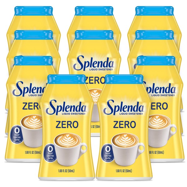 SPLENDA LIQUID Zero Calorie Sweetener drops, 1.68 Ounce Bottle (Pack of 10)