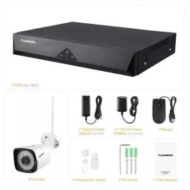 FLOUREON 3.0MP Wireless CCTV Home Security Camera System Auto Cascading NVR