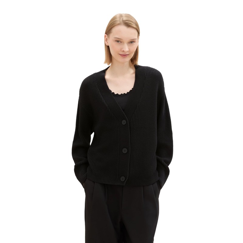 TOM TAILOR Denim Women's Basic Cardigan with Buttons, 14482 -