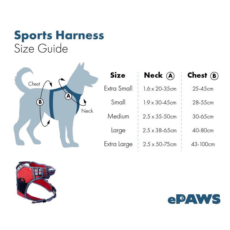 Hem and Boo Dog Harness, Sport Style, Orange, S, No-pull