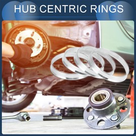 INFINAUTO Hub Centric Rings, 64.1mm ID to 67.1mm OD Vehicle Wheel Hubrings Aluminum Alloy, 4 Pcs