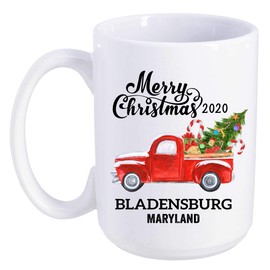 Bladensburg Maryland State Family New Home Mug 2020 Christmas First New House - Decor Housewarming, Keepsake Present For Friends And Family - Merry Christmas Mug 15 Oz