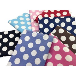 AMORNPHAN Multicolors Polka Dots Printed 100% Cotton Fat Quarters Quilting Bundles Fabric for Patchwork Needlework DIY Handmade Sewing Crafting Precut Face Mask 18"x22" Set of 8 Pieces (Polka Dot)