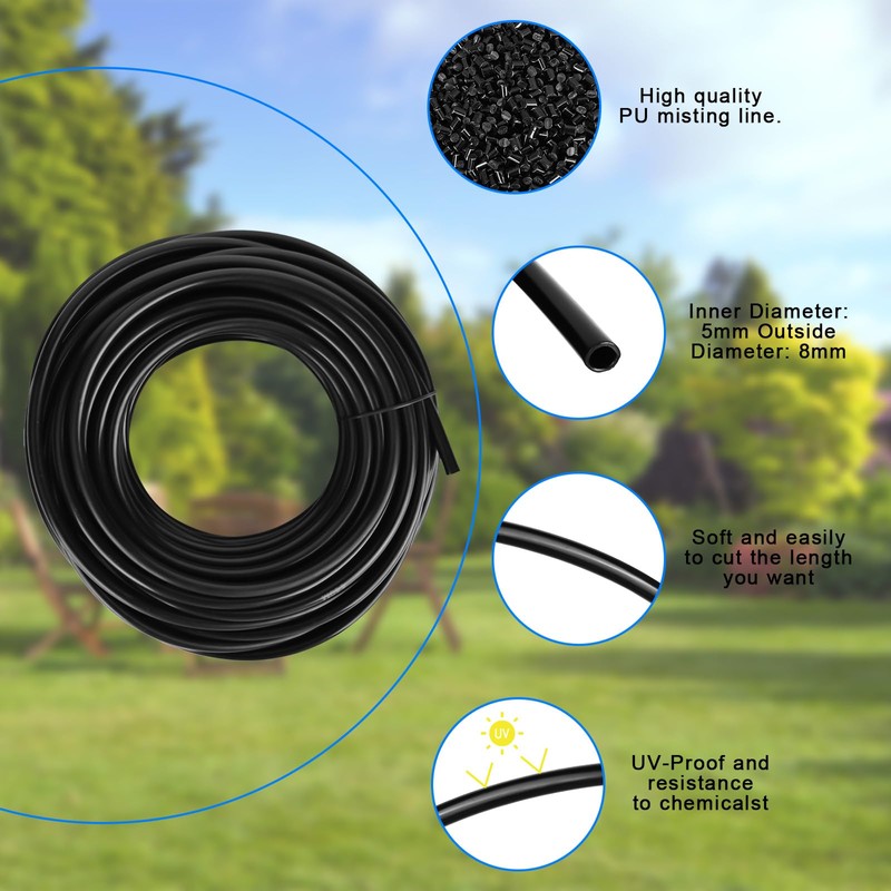 Trendecor 20M Automatic Irrigation System Kit, 360° Bendable Drip Irrigation