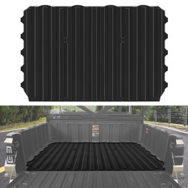 MoGerTor Bed Mat Liner for Ranger XP 1000, TPE Rear Cargo Bed Mat All Weather Protector Rubber Truck Slush Liner for Polaris Ranger XP 1000 Crew 2018-2024 Accessories
