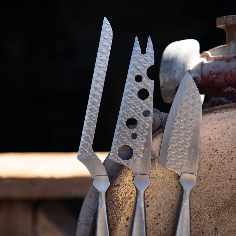 BOSKA(ボスカ) チーズナイフ ステンレス 277x143x20 mm ブリーナイフ:約28cm・ソフト・セミハードチーズナイフ:約24cm・ハードチーズナイフ :約20cm チーズナイフ3Pセット Monaco+ 307095