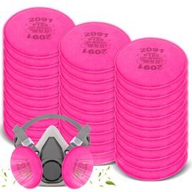WYAJU 30PCS (15Pack) 2091 Filters for Respirator, 2091 P100 Particulate Filter Installed on Filter Retainer Replacement for 6200 6800 7000 FF-4 Respirator, Mask Filters Against Painting,Cutting,Woodworking