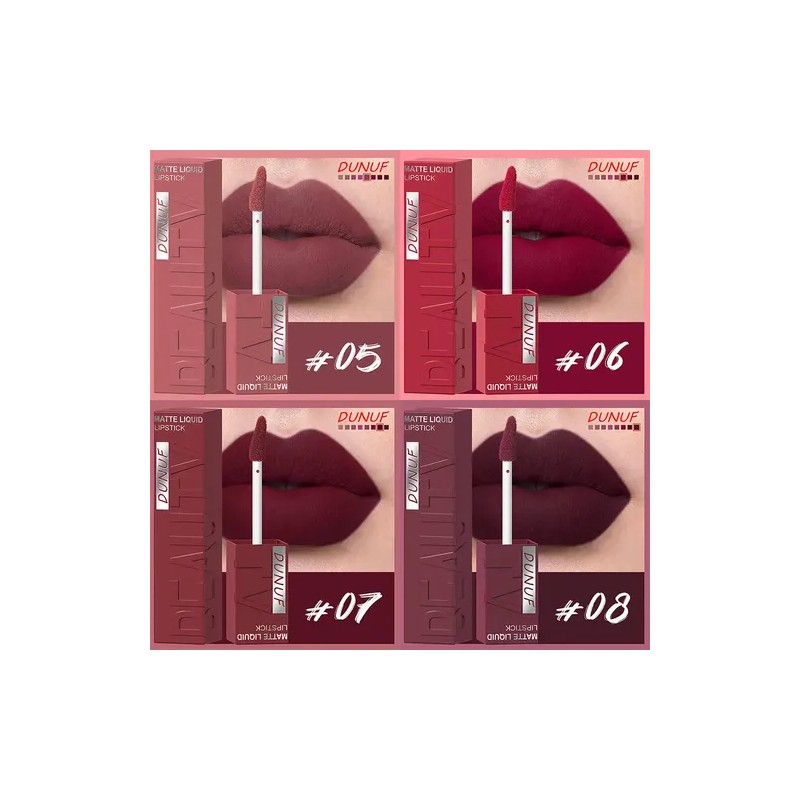 Dunuf 1pc Brillo De Labios Mate Y A Prueba De