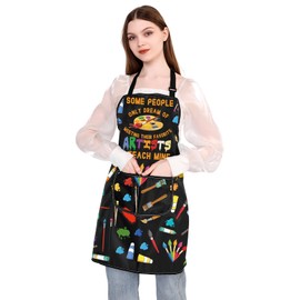 BDPWSS Artist Apron With Pockets Art Teacher Apron Some People Only Dream Of Meeting Their Favorite Artists I Teach Mine Gift (Teach artist apronCA)