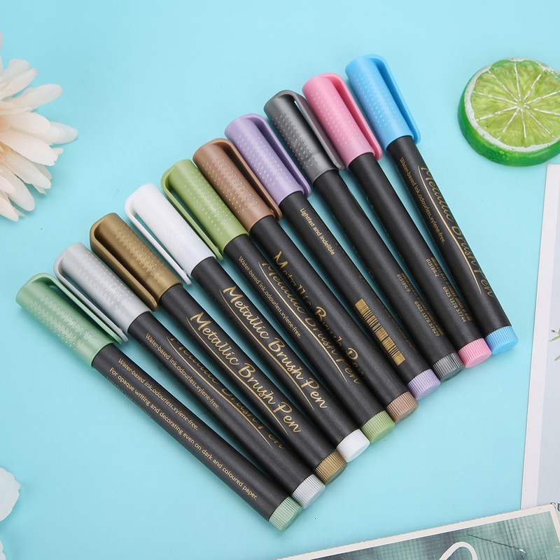 10pcs Paint Marker Metal Soft Head Water Based Marker DIY