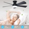 Depuley Modern Ceiling Fan with Light: 42-Inch Black Small Fans