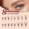 Higu clace 320PCS Lash Clusters D Curl 30D+40D 0.07mm 9-16mm