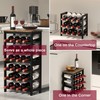 MOGELAFOO 6 Tier Bamboo Wine Rack Freestanding Floor, 24 Bottles