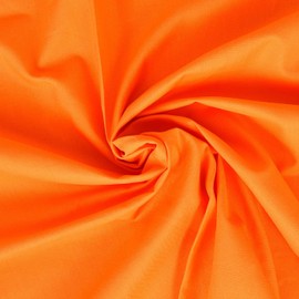 Fashion Track Orange Fabric Cotton by The Metre UK - 58 Inches / 147.5 cm Wide - 100% Cotton Fabric Plain - 60 Square - Available in 20 Colours and 5 Sizes (1 Metre, Orange)