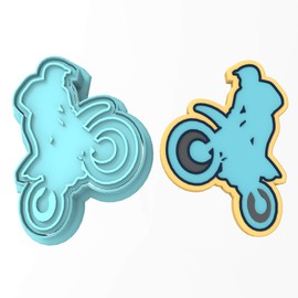 Dirt Bike Cookie Cutter & Stamp