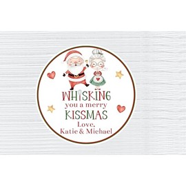 Whisking You A Merry Kissmas Tags, Christmas Tags, 12 Tags Included Per Set, Coworker Tags, Neighbor Gift Tag, Teacher Christmas Tags