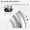 Unifizz 1pc OD 3" 45 Degree Mandrel Bend Elbow SS304
