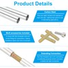 PATIKIL 60mm (2.4") Round Coupling Nuts Kit, M4 Threaded Connector