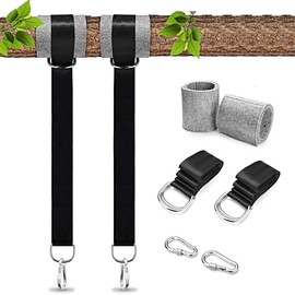 Hsthe Sea Hammock Attachment 1 Pair Swing Attachment Swing Hanging Strap Kit Hanging Set Hammock Hanging Chair Waterproof 2 x 150 cm Polyester Fibre Strap with 2 x Premium Carabiner