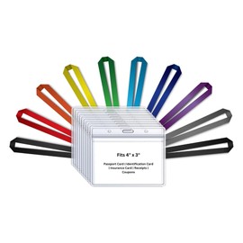 Ciana 10-Pack Vaccination Card Protector 4x3 in, CDC Immunization Record Vaccine Card Holder, Clear Vinyl Plastic Sleeve Cover with Waterproof Resealable Zip for Travel and Lanyards