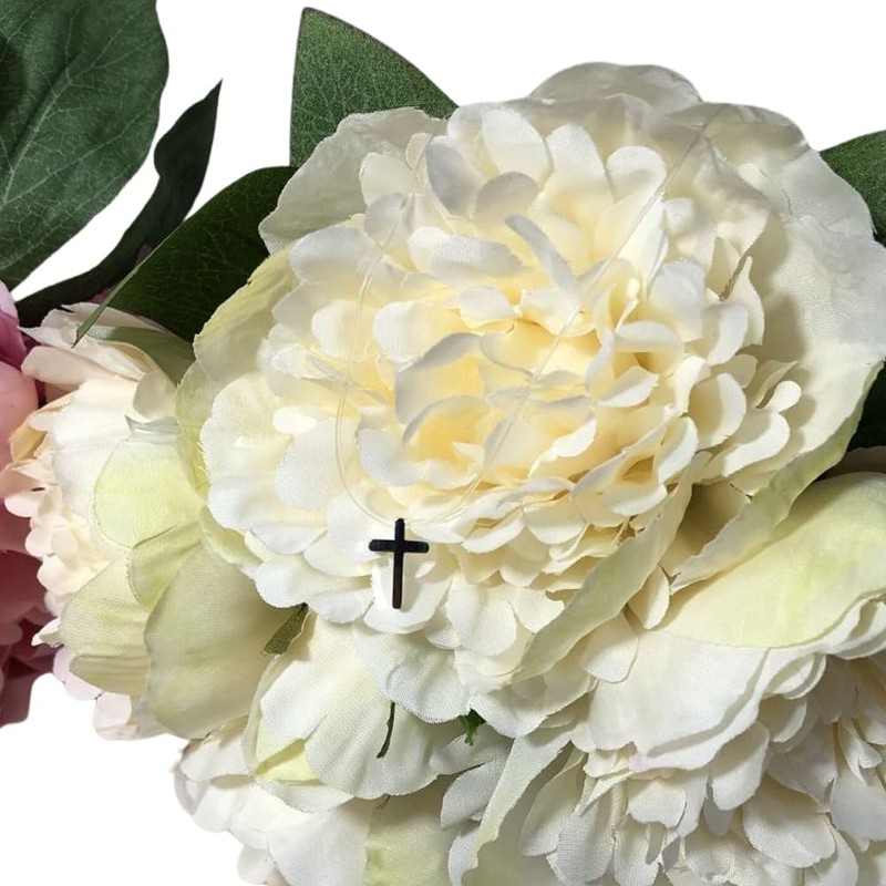 IzuBizu London Womens Cross Pendant Choker Transparent Fishing Line Invisible