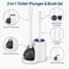2-in-1 Toilet Plunger & Brush Set for Bathroom Cleaning –