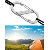 ALPLAKE ® - Pack of 4 Material Carabiners, Double Carabiner,