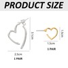 2 Pairs Of Love Earrings, Silver Heart-Shaped Earrings, Dangling Earrings,