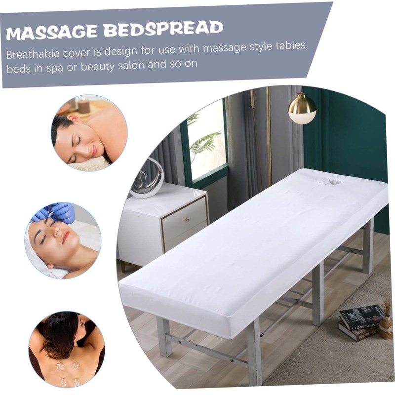 ORFOFE Bed Cover for Massage Face Hole Spa Table Sheet