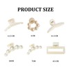 Sdhgerh Set of 6 Pearl Hair Clips Elegant Hair Clips